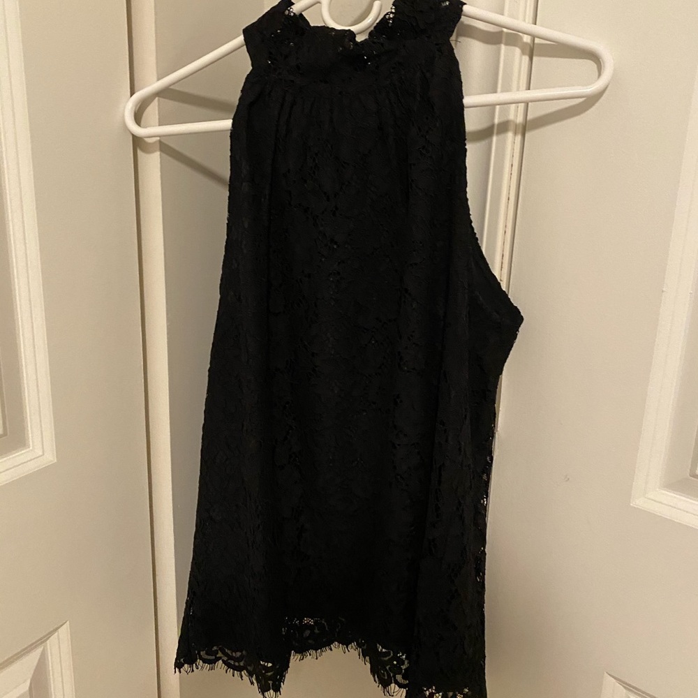 NWOT J. Crew tie neck lace blouse S
